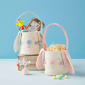 Blue Canvas Bunny Basket