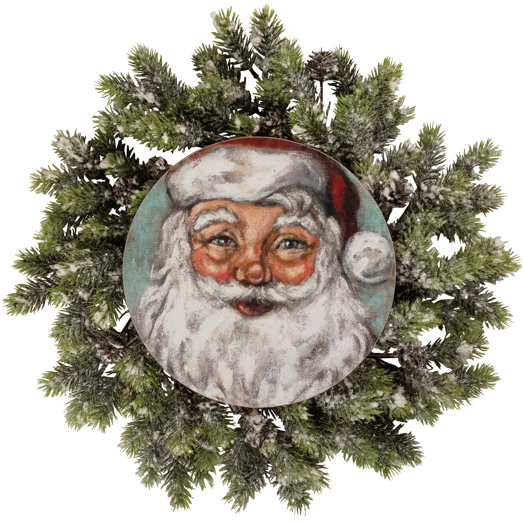 Jolly St. Nick Wreath Insert