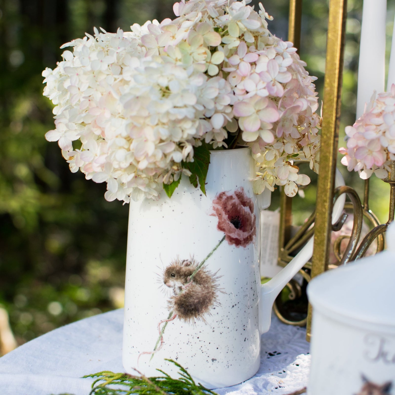 The Mouse & the Poppy Pitcher - Wrendale