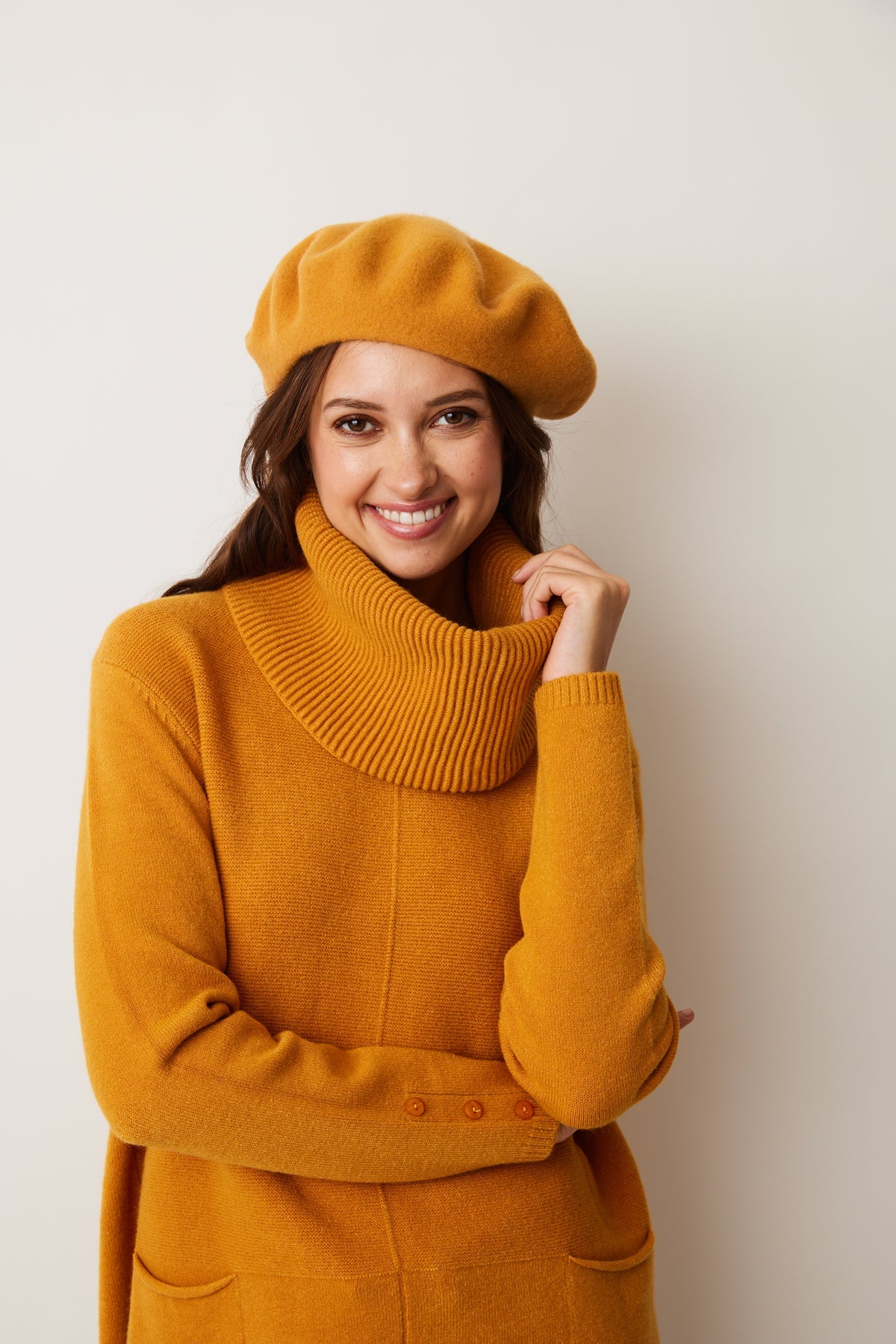 Classic Wool Basque Beret - Gold Leaf