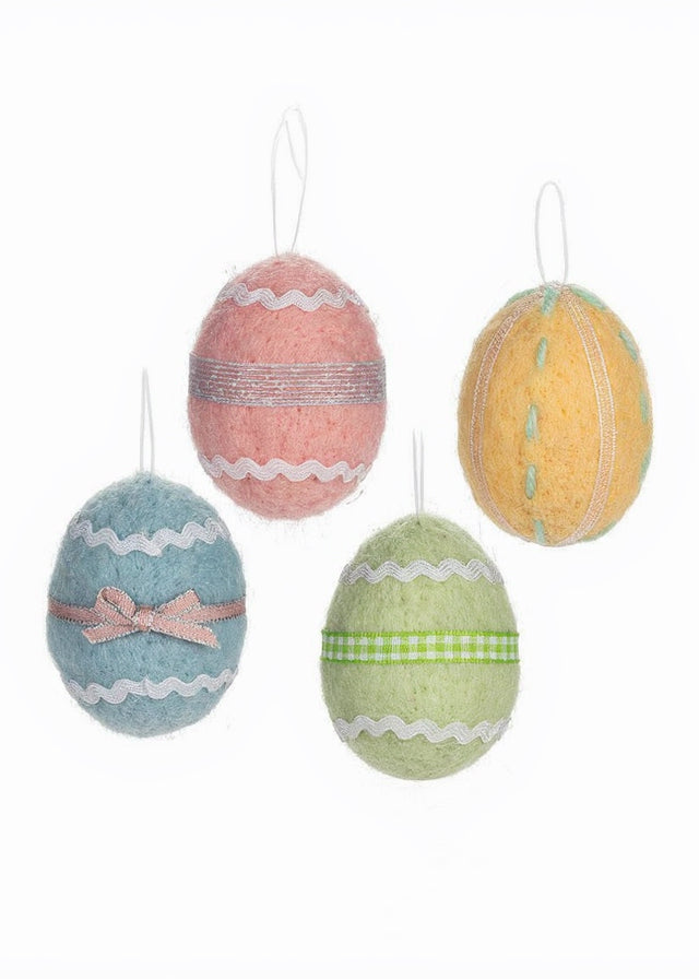 Decorated Felt Eggs