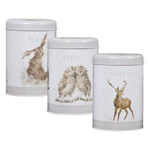 Wrendale Canisters Grey - Tea, Coffee & Sugar Set