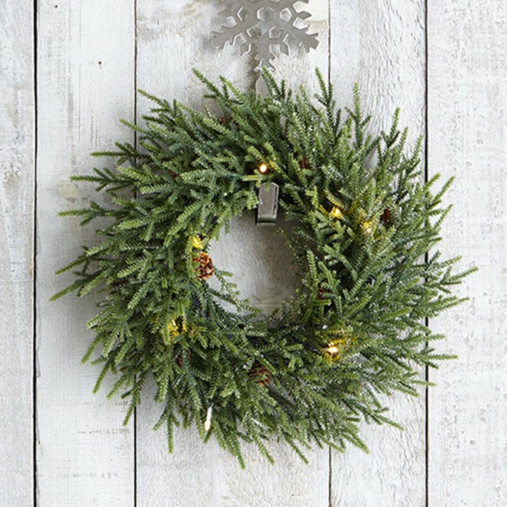 LED Pinecone Wreath