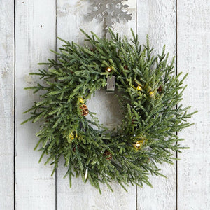 LED Pinecone Wreath