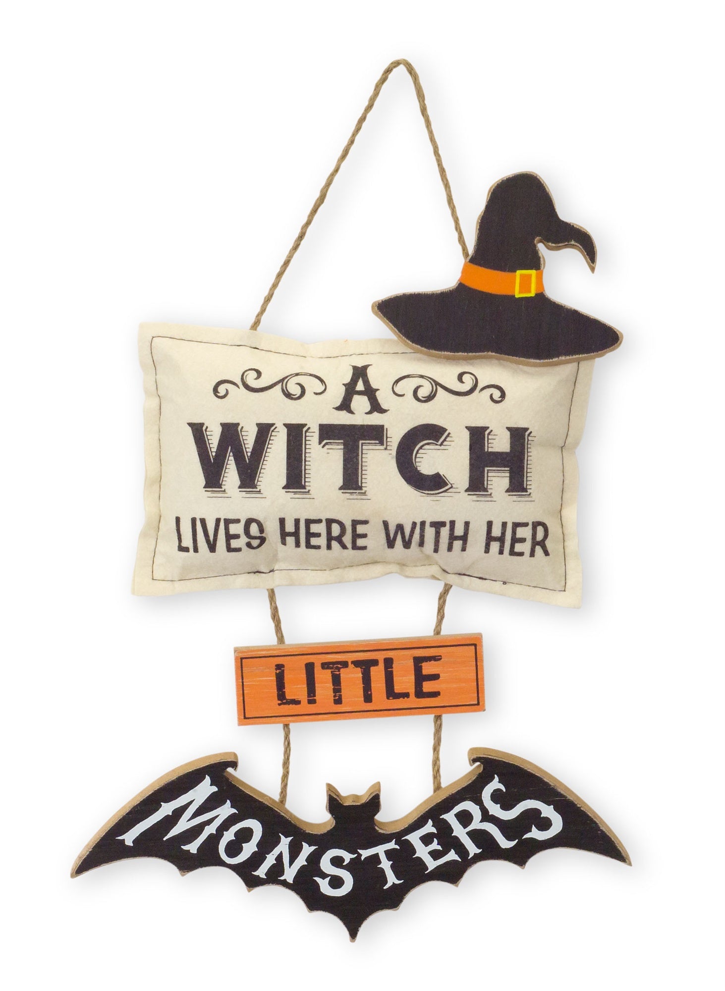 A Witch Lives Here Hanging Sign