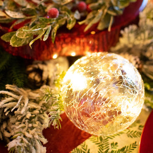 Shimmering Ball Ornaments - LED String of Lights