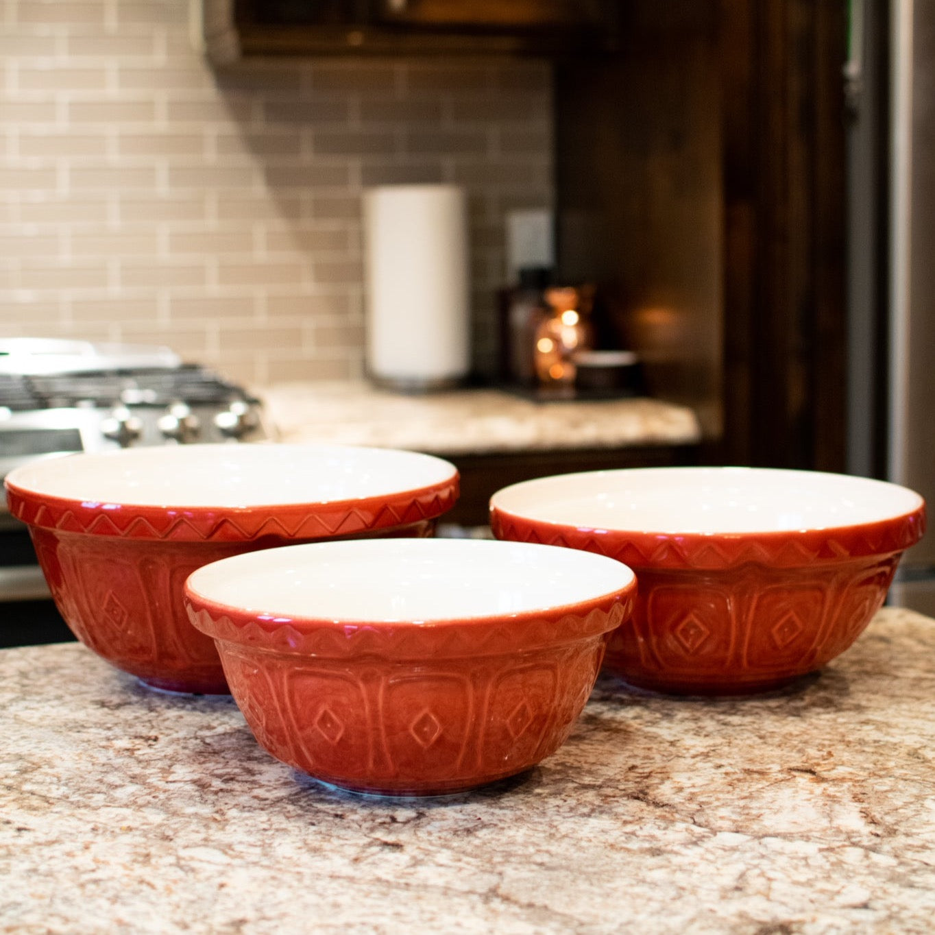 Mason Cash Mixing Bowls - Vintage Red