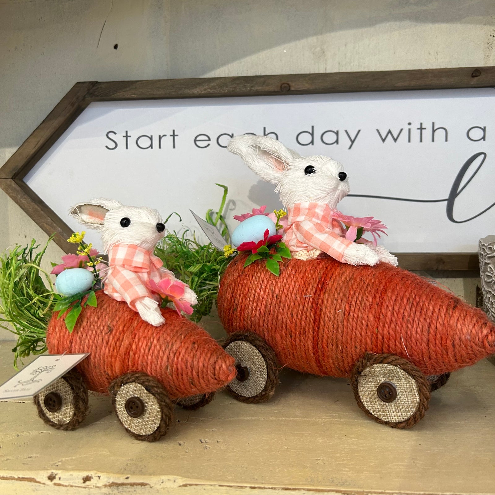 Bunny in Carrot Car - 8"