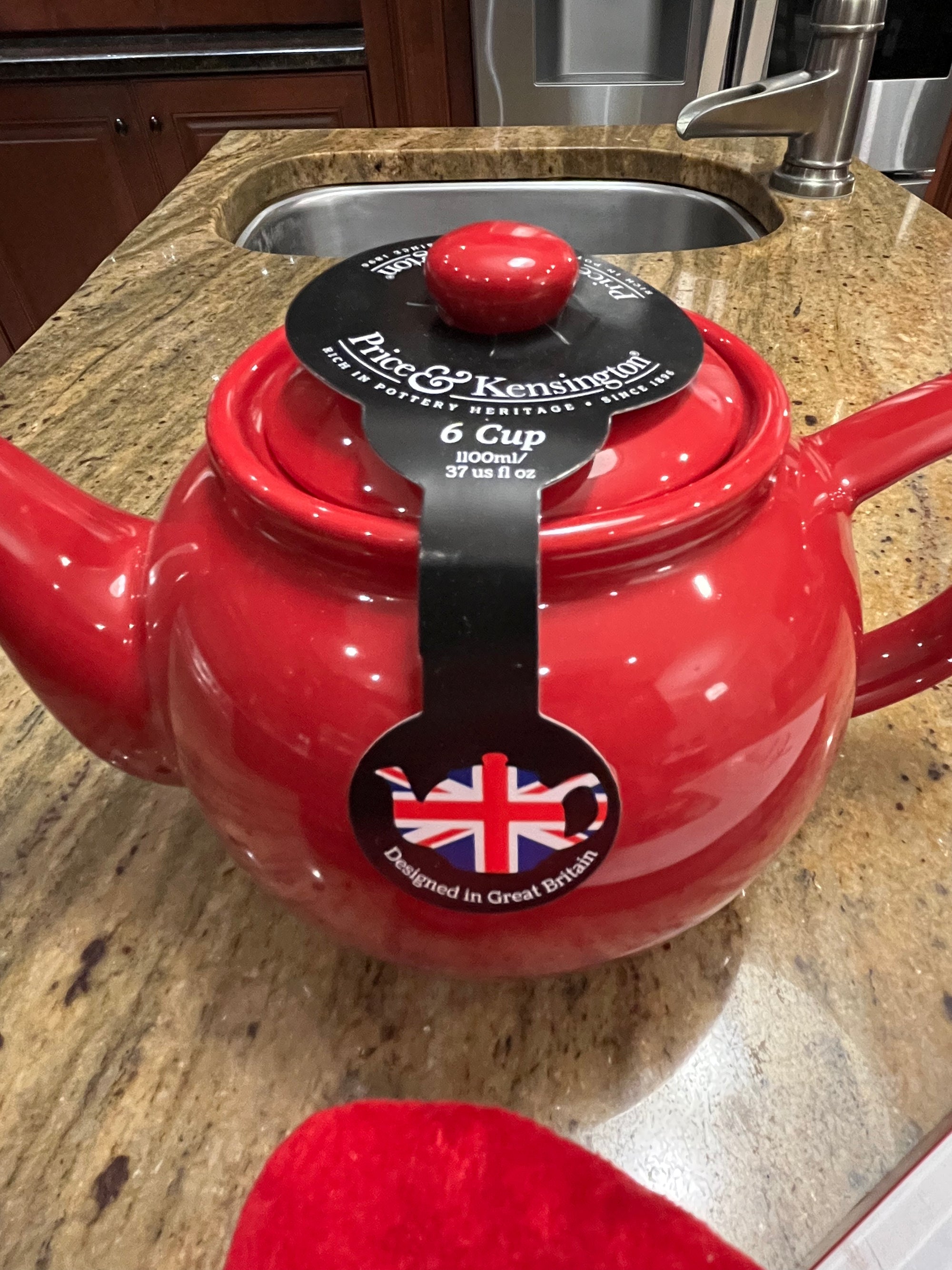 Price & Kensington Tea Pot - Holiday Red