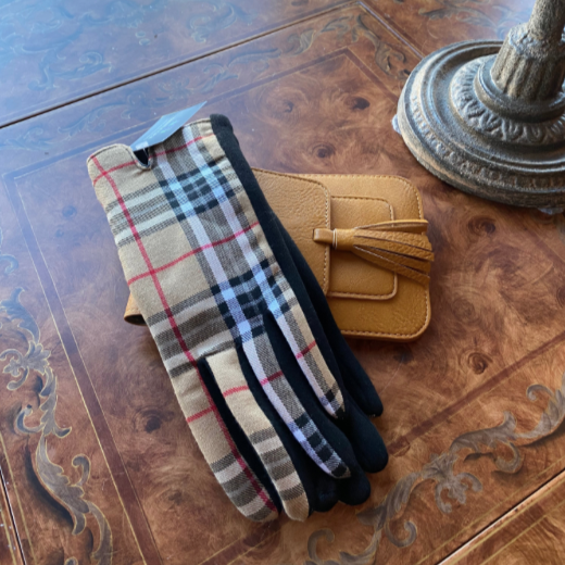Tartan Gloves - Thomson Camel