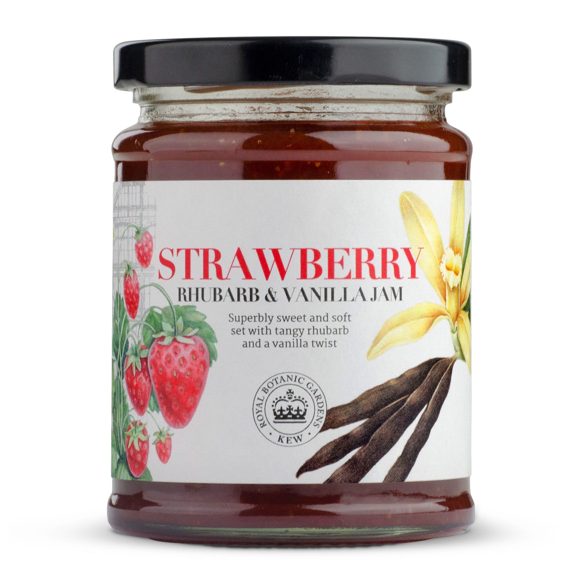 Strawberry Rhubarb Vanilla Jam - Cherry Tree Preserves UK
