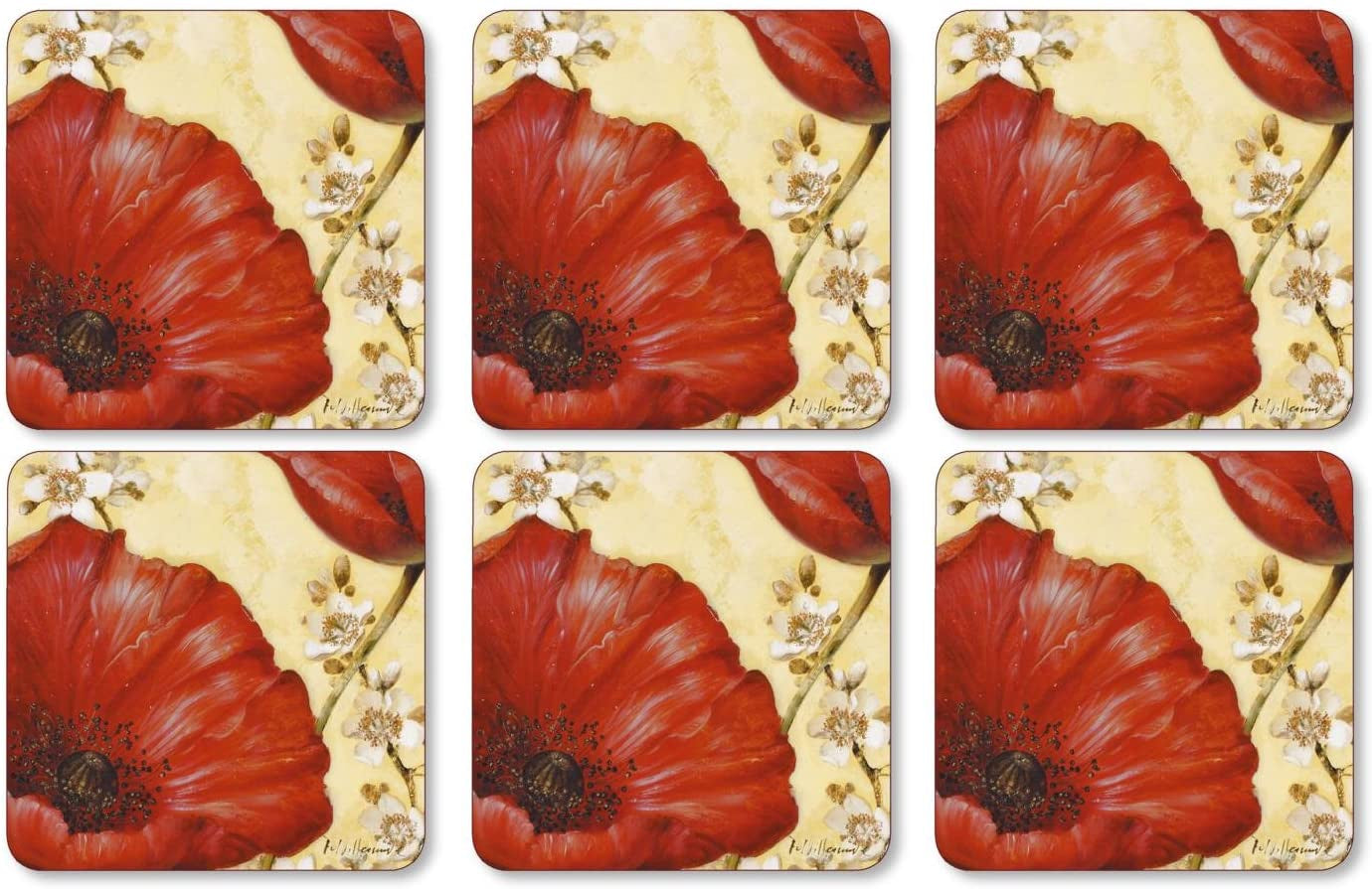 Poppy de Villeneuve Coasters - Set of 6