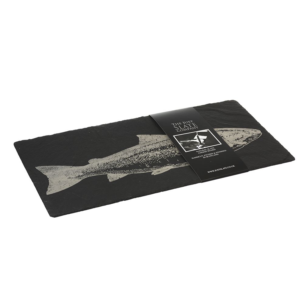 Slate Serving Platter - Engraved Salmon