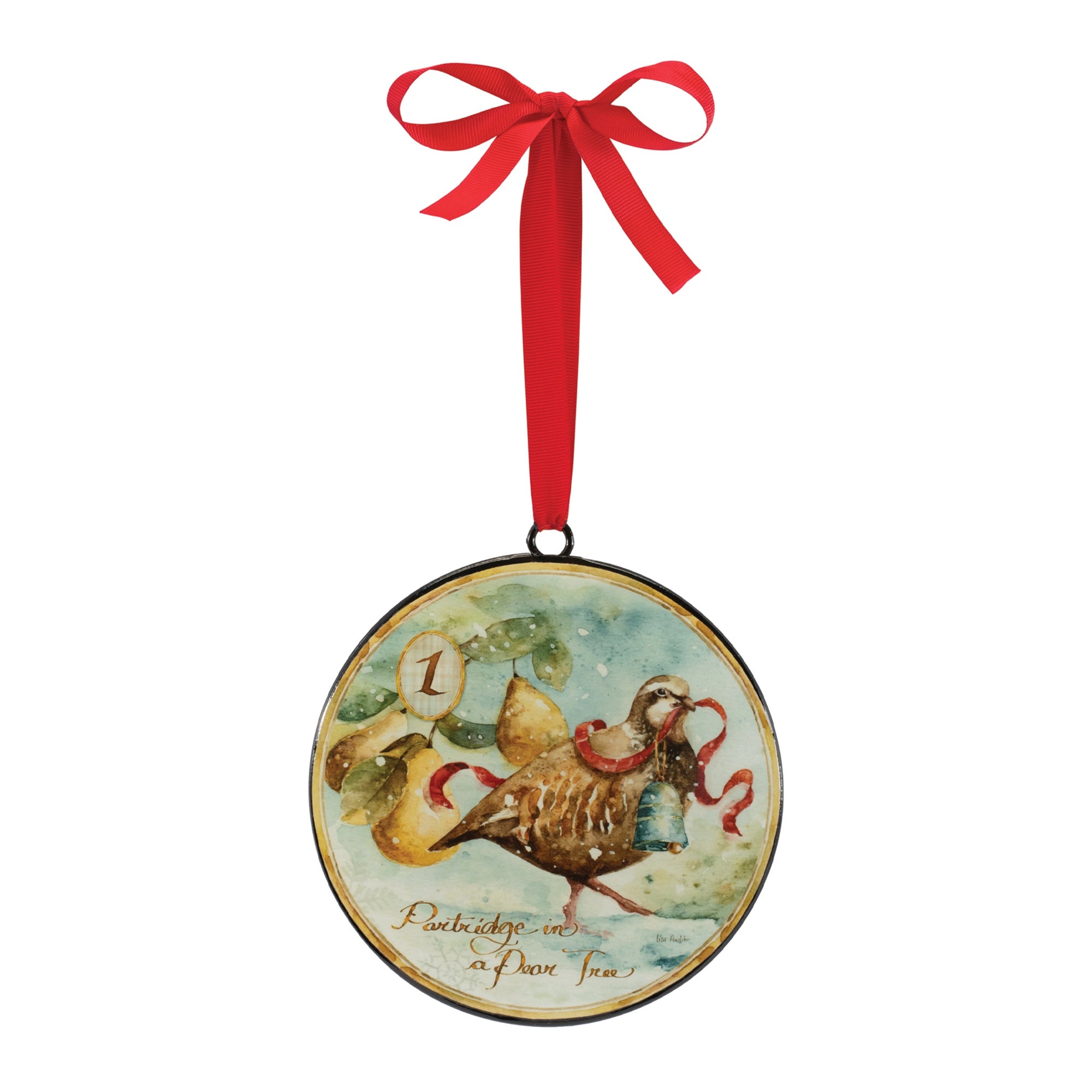 Partridge in a Pear Tree Disc Ornament