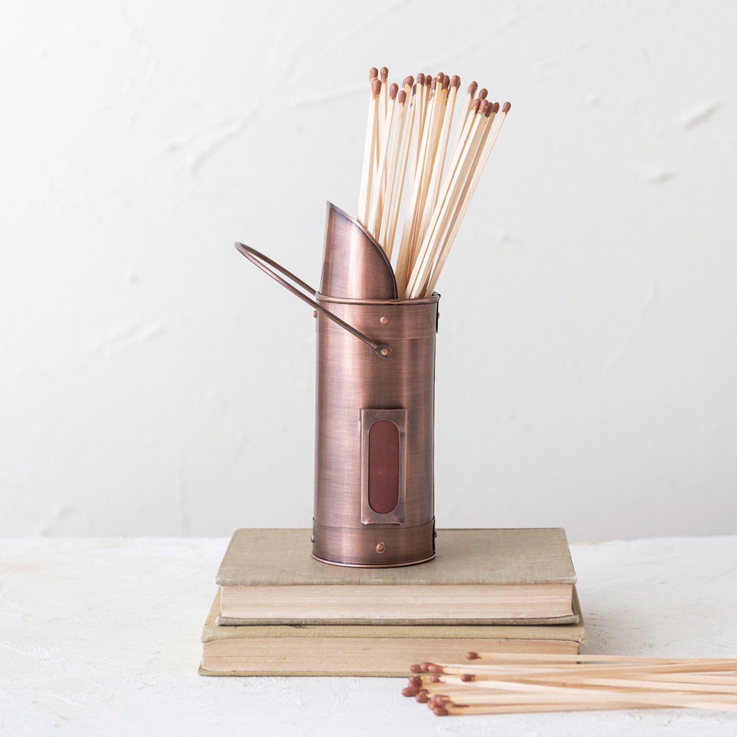 Metal Matchstick Holder - Copper