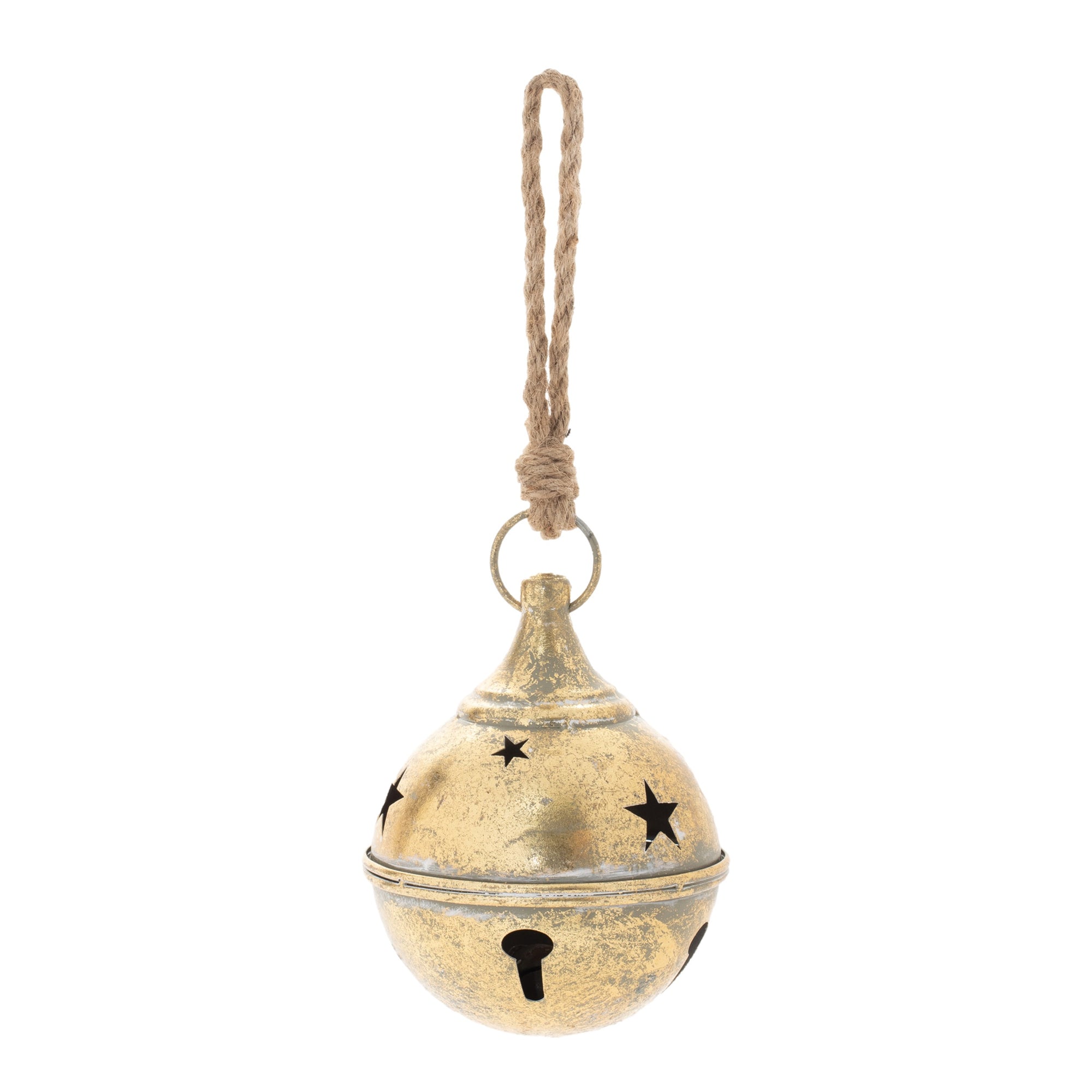 Gold Bell with Star Cutouts