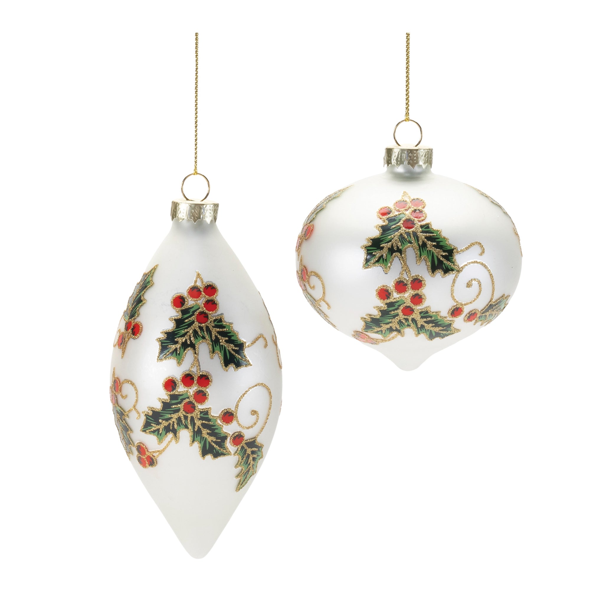 White Holly Ornaments