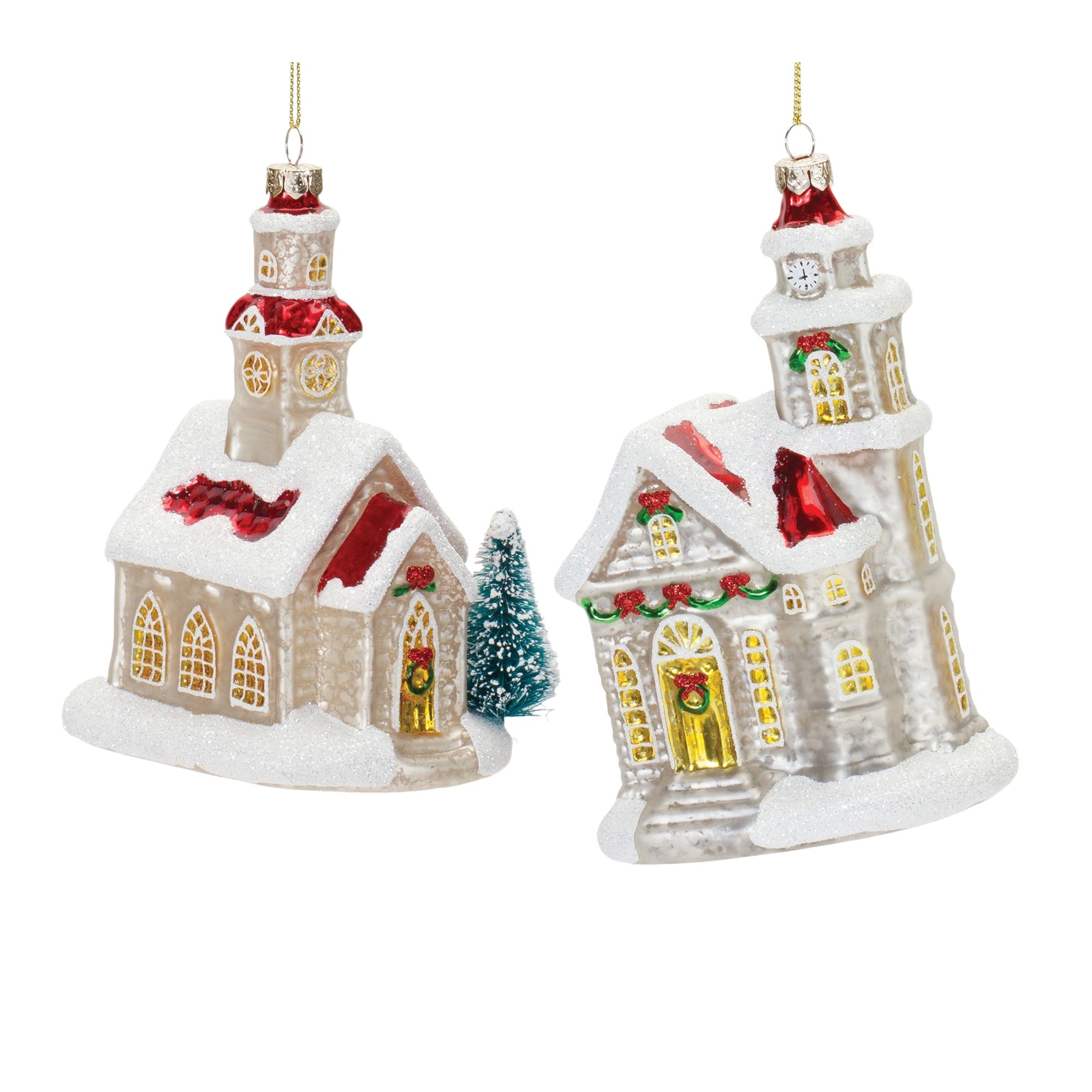 Glass Church Ornaments