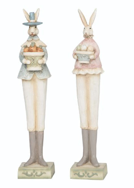 Elegant Easter Bunny Figurines