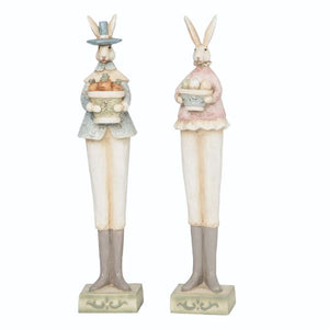 Elegant Easter Bunny Figurines
