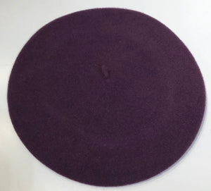 Classic Wool Basque Beret - Dark Dahlia