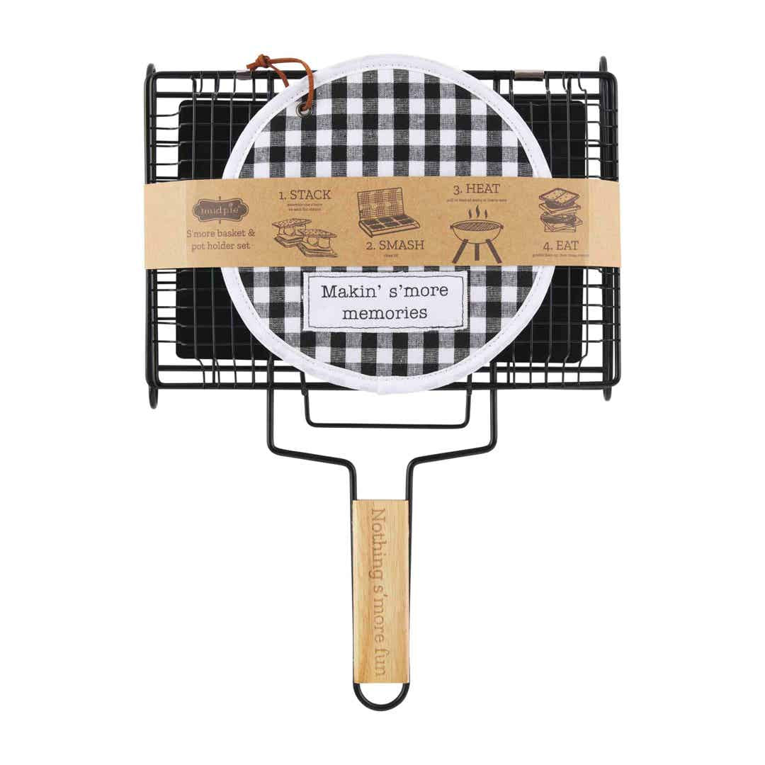 S'mores Basket and Pot Holder Set