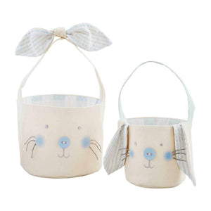 Blue Canvas Bunny Basket