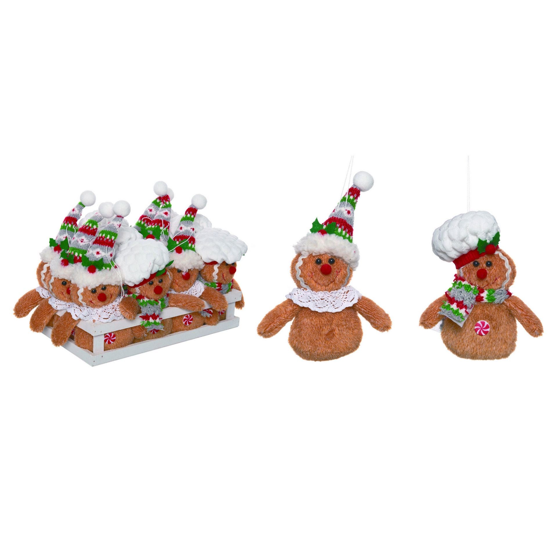 Plush Gingerbread Ornaments