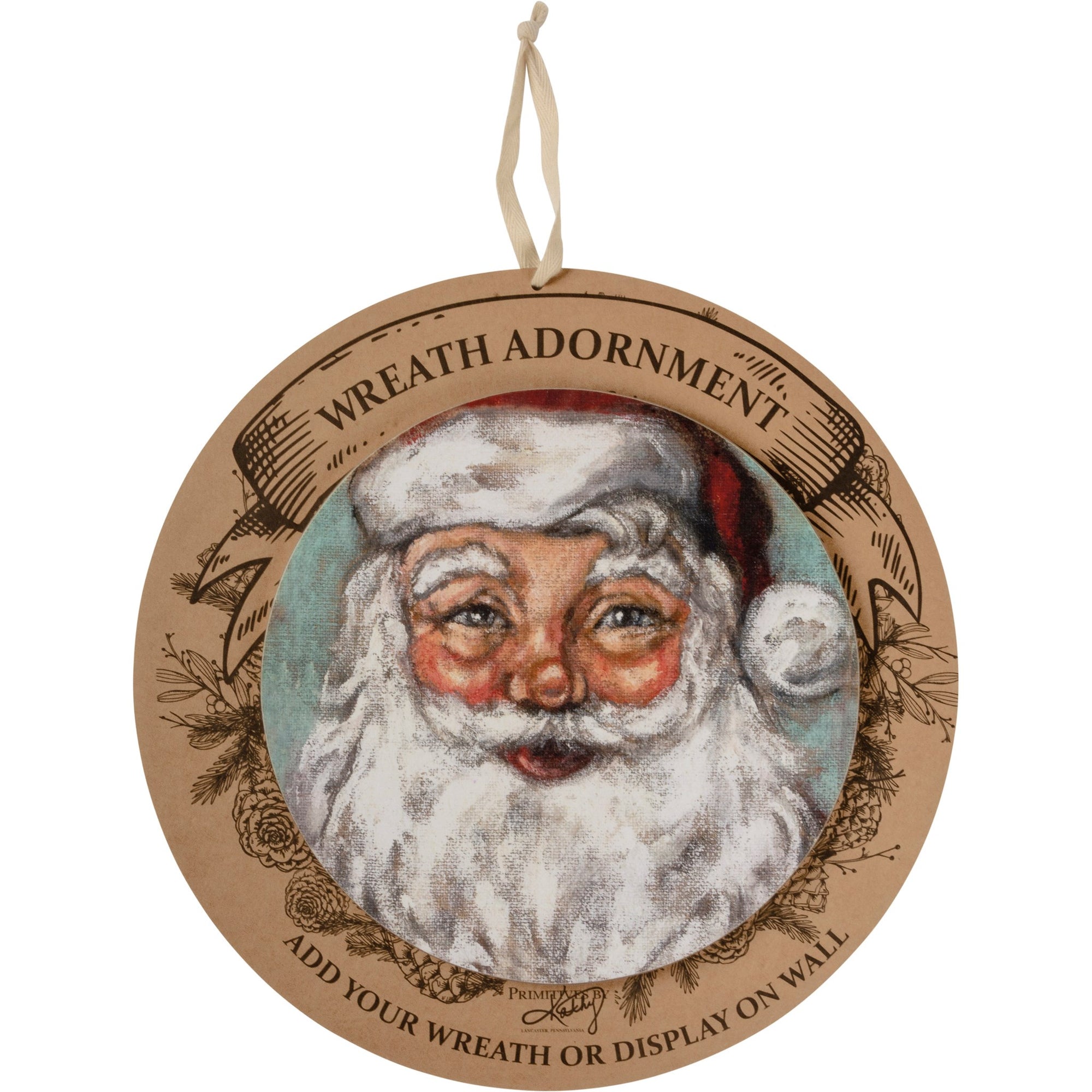 Jolly St. Nick Wreath Insert