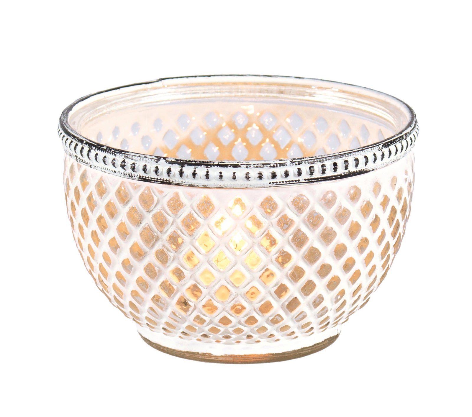 Quilted Glass Candleholder