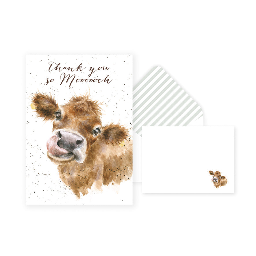 Thank You So Mooooch - 8pc Notecard Set